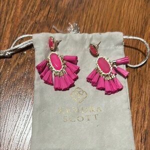 Kendra Scott Kristen Pink tassel Earrings